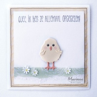 (CS1043)Clear stamp Marleen's Hallo Lente & Pasen