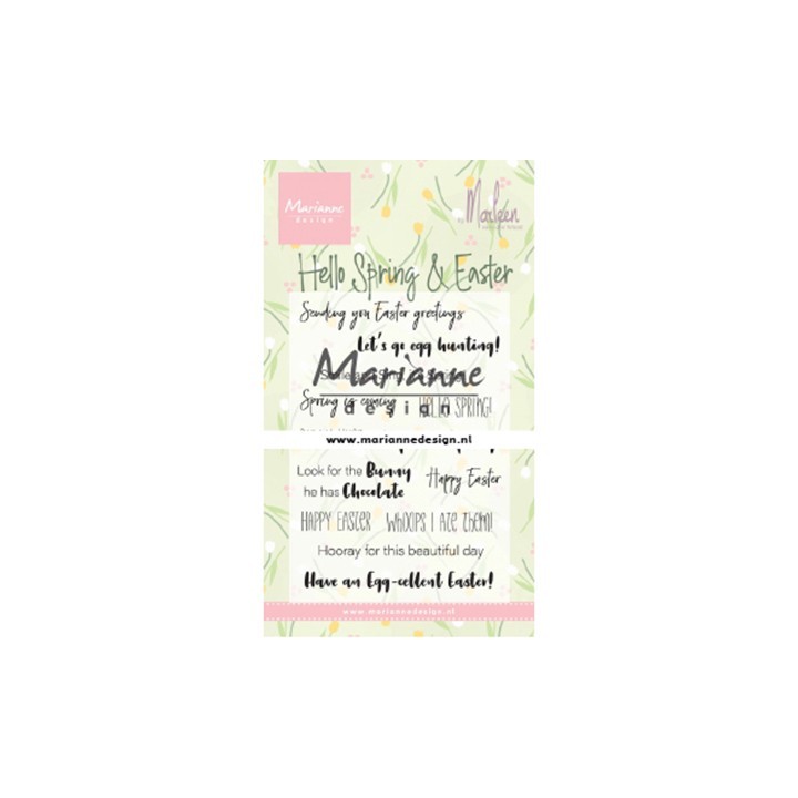 (CS1044)Clear stamp Marleen's Hello Spring & Easter