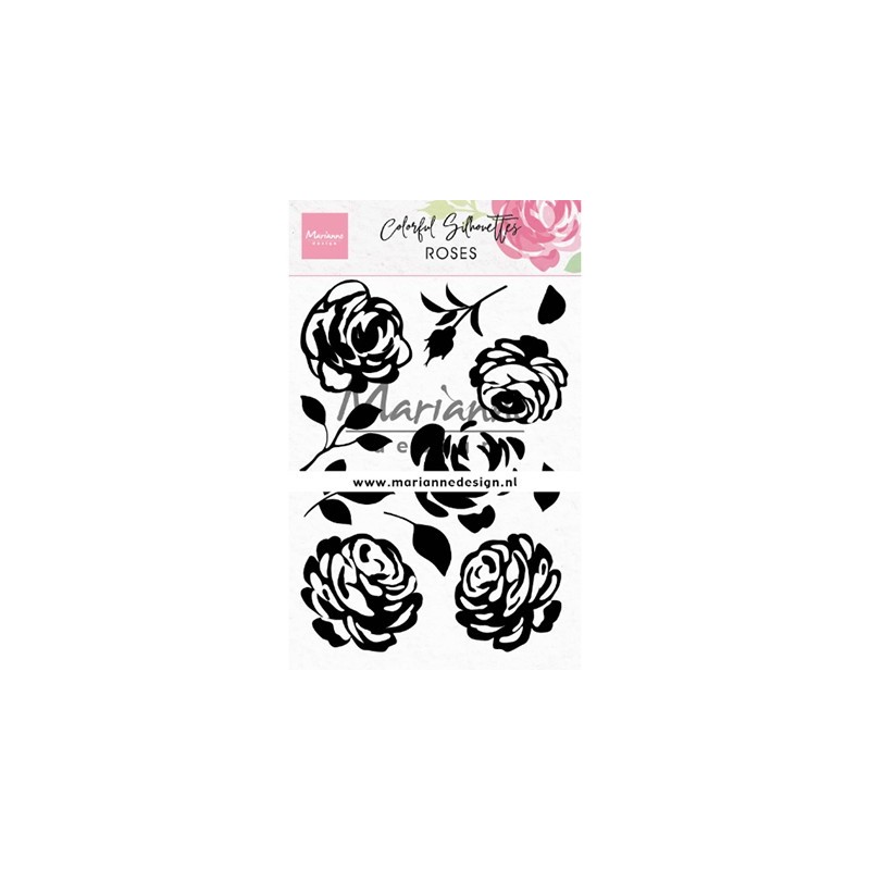 (CS1046)Clear stamp Colorful Silhouette - Roses