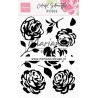 (CS1046)Clear stamp Colorful Silhouette - Roses