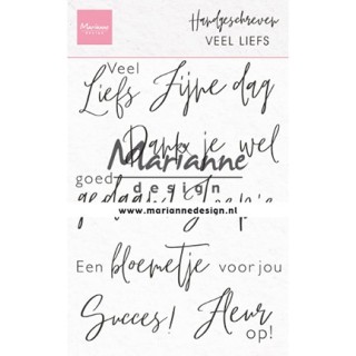 (CS1050)Clear stamp Handgeschreven - Veel liefs