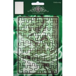 (1201/0043)Lin & Lene stencil achtergrond puzzelstukjes