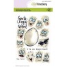 (1670)CraftEmotions clearstamps A6 - Egg faces Carla Creaties