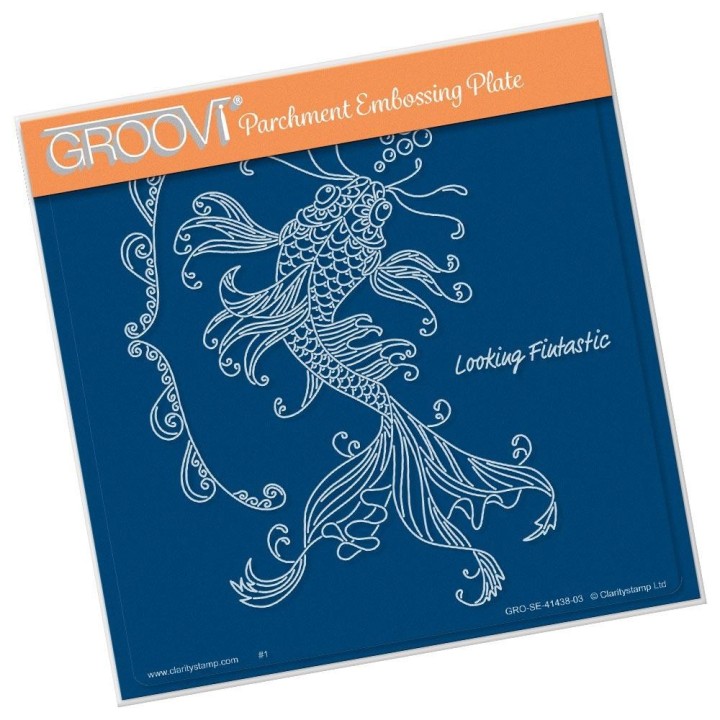 (GRO-SE-41438-03)Groovi Plate A5 CHERRY'S UNDER THE SEA - KOI