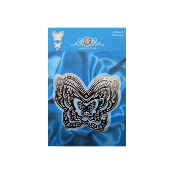 (1201/0070)Lin & Lene pochoir Set (3st) papillon