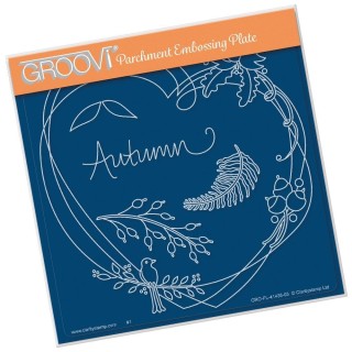 (GRO-FL-41435-03)Groovi Plate A5 BARBARA'S ENTWINED WREATH - AUTUMN