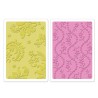 (658352)Texture Fades Embos.Folders 2PK - Damask & Beaded Floral