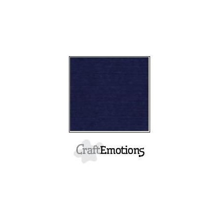(001232/1095)CraftEmotions linen cardboard 10 Sh dark blue LHC-05 A4 250gr