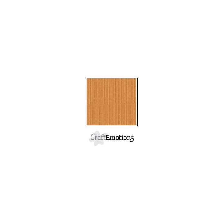 (001232/1240)CraftEmotions linen cardboard 10 Sh toffee LHC-91 A4 250gr