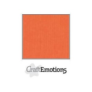 (001232/1215)CraftEmotions linen cardboard 10 Sh orange LHC-23 A4 250gr