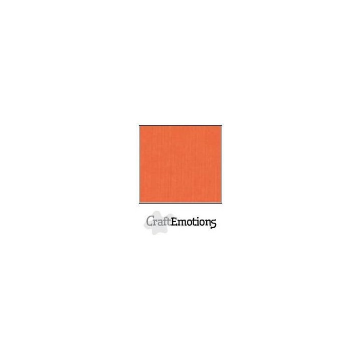 (001232/1215)CraftEmotions linen cardboard 10 Sh orange LHC-23 A4 250gr