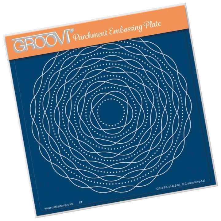 (GRO-PA-41443-03)Groovi Plate A5 NESTED BORDER FRAME - DOTS & WAVES