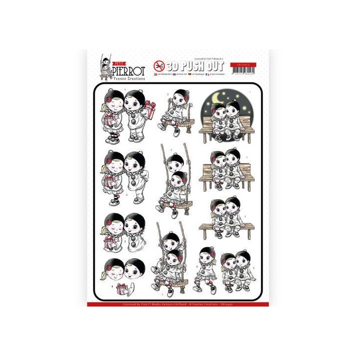 (SB10430)3D Pushout - Yvonne Creations - Petit Pierrot - Happy Together