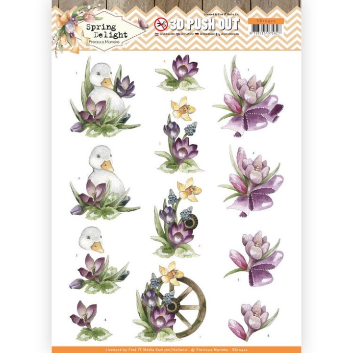 (SB10422)3D Pushout - Precious Marieke - Spring Delight - Purple Crocus