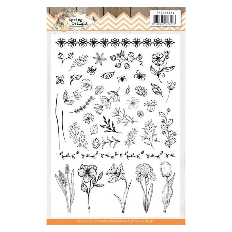 (PMCS10043)Clear Stamps - Precious Marieke - Spring Delight