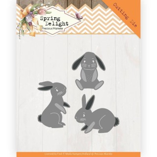 (PM10175)Dies - Precious Marieke - Spring Delight - Spring Bunnies