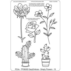 (TP3620E)PCA® - EasyEmboss Simply Flowers 15