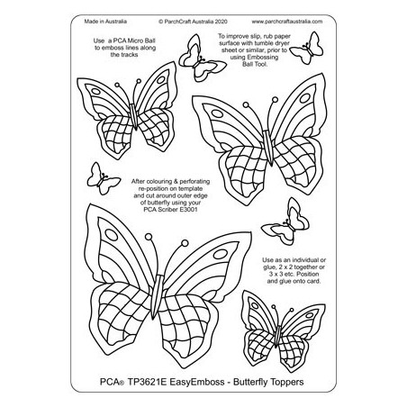 (TP3621E)PCA® - EasyEmboss Butterfly Toppers
