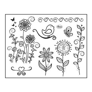(4003 218 00)Clear Stamps - Vogel & Schmetterling