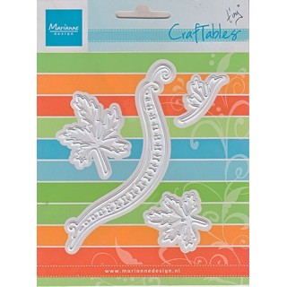 (CR1243)Craftables stencil swirls & leaves 1