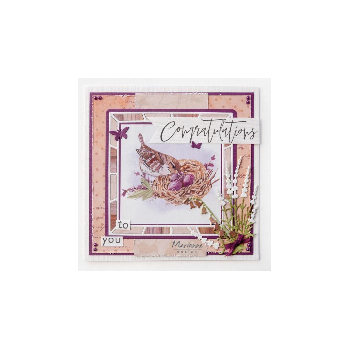 (LR0647)Creatables Lavender square