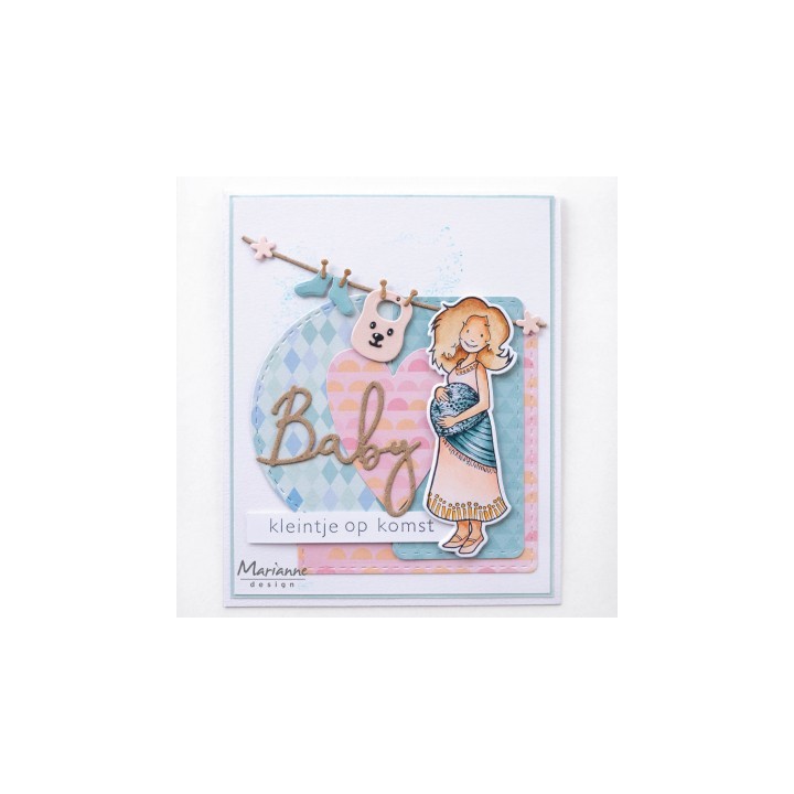 (HT1651)Clear stamp Hetty's new mom