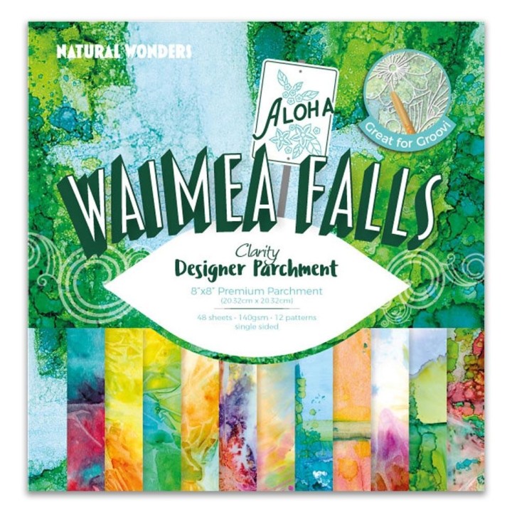 (ACC-CA-30933-88)DESIGNER PARCHMENT PAPER 8" X 8" WAIMEA FALLS