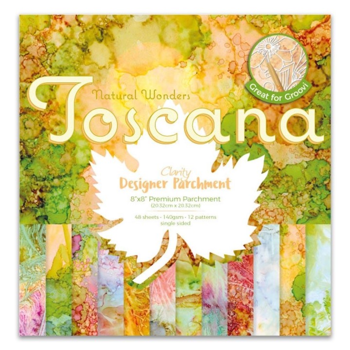 (ACC-CA-30933-88)DESIGNER PARCHMENT PAPER 8" X 8" TOSCANA