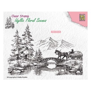 (IFS022)Nellie`s Choice Clearstamp - Horse and Cart