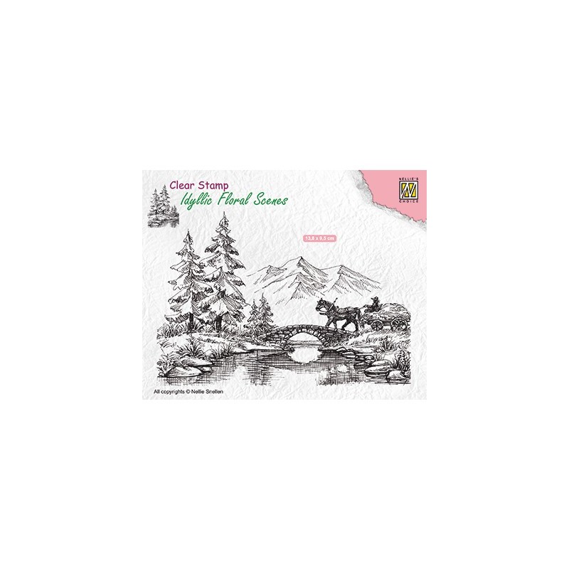 (IFS022)Nellie`s Choice Clearstamp - Horse and Cart