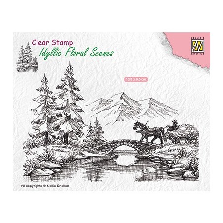 (IFS022)Nellie`s Choice Clearstamp - Horse and Cart