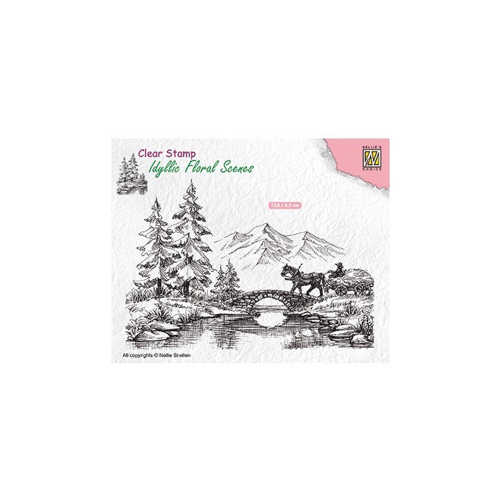 (IFS022)Nellie`s Choice Clearstamp - Horse and Cart