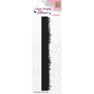 (SIL062)Nellie`s Choice Clearstamp - grass with flowers border