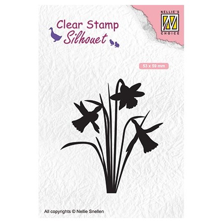 (SIL064)Nellie`s Choice Clearstamp - daffodil