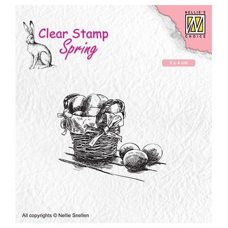 (SPCS012)Nellie`s Choice Clearstamp - Spring- Easter eggs