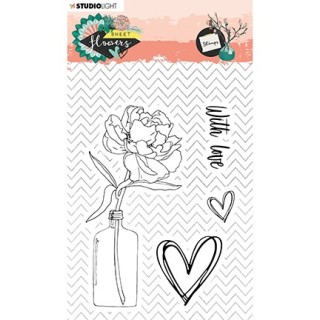 (STAMPSFL436)Studio light Stamp Sweet Flowers nr.436