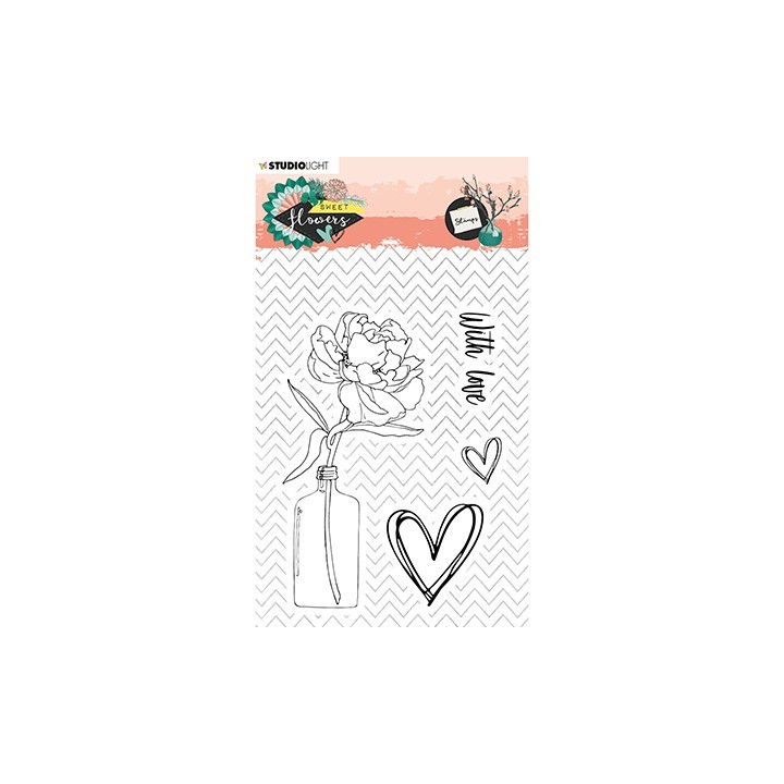 (STAMPSFL436)Studio light Stamp Sweet Flowers nr.436