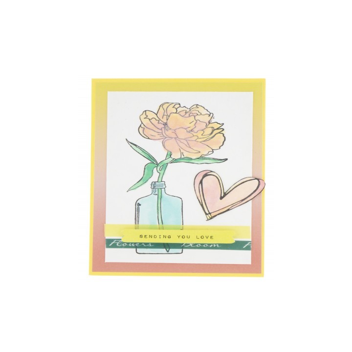 (STAMPSFL436)Studio light Stamp Sweet Flowers nr.436