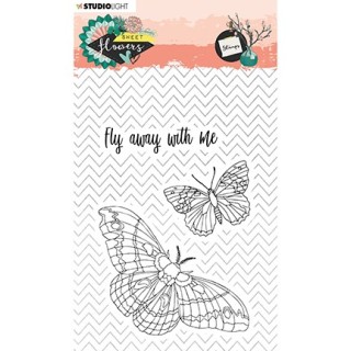 (STAMPSFL437)Studio light Stamp Sweet Flowers nr.437