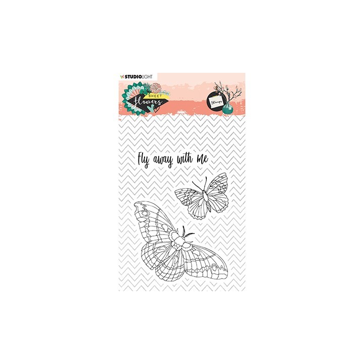 (STAMPSFL437)Studio light Stamp Sweet Flowers nr.437
