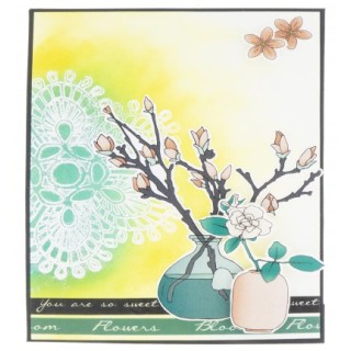(STAMPSFL438)Studio light Stamp Sweet Flowers nr.438