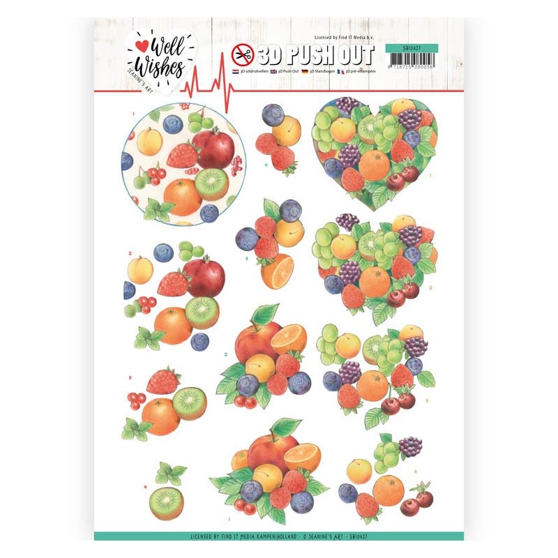 (SB10427)3D Pushout - Jeanine's Art - Well Wishes - Fruits