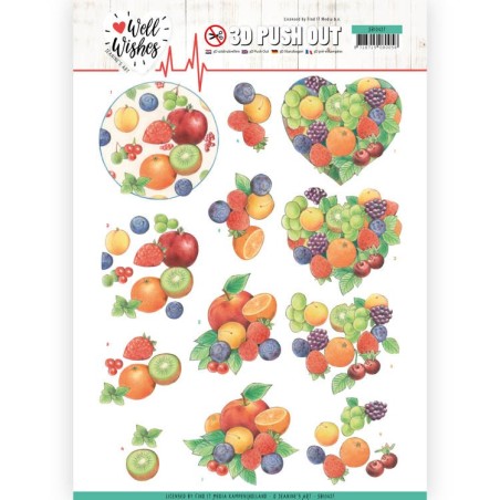 (SB10427)3D Pushout - Jeanine's Art - Well Wishes - Fruits