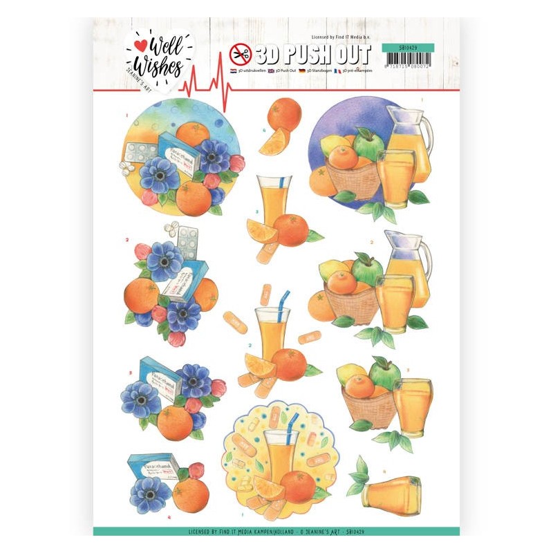 (SB10429)3D Pushout - Jeanine's Art - Well Wishes - Pills and Vitamins