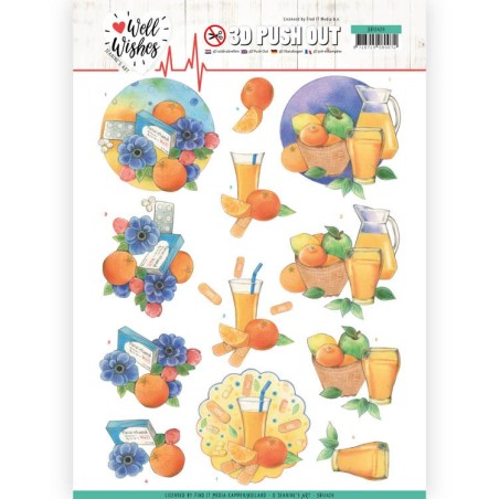 (SB10429)3D Pushout - Jeanine's Art - Well Wishes - Pills and Vitamins