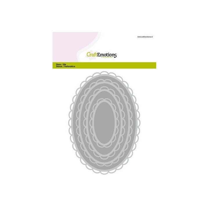 (115633/0924)CraftEmotions Big Nesting Die - open oval scalop XL