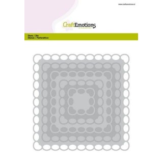 (115633/0932)CraftEmotions Big Nesting Die - squares scalop XL oval