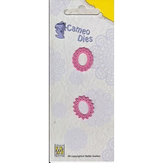 (CAD005)Nellie's Cameo Dies small star flower oval frames