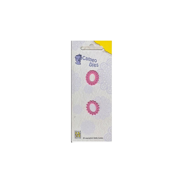 (CAD005)Nellie's Cameo Dies small star flower oval frames
