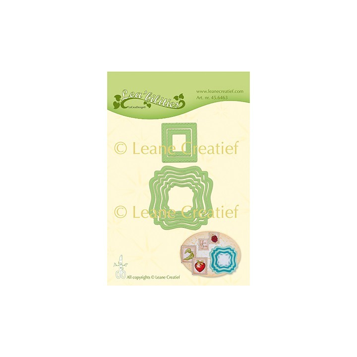 (45.6463)Lea'bilitie Cutting die Frames swirl & postage stamps